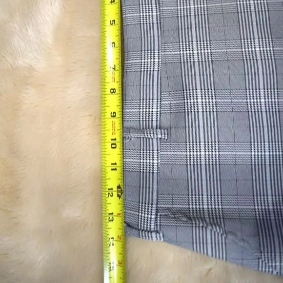 Wild Honey Gray Black Plaid Mini Skirt Size M Pockets Y2K Preppy Grunge - Picture 5 of 10